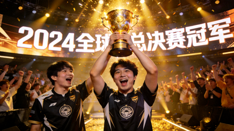 英雄联盟全球总决赛冠军战队捧杯瞬间